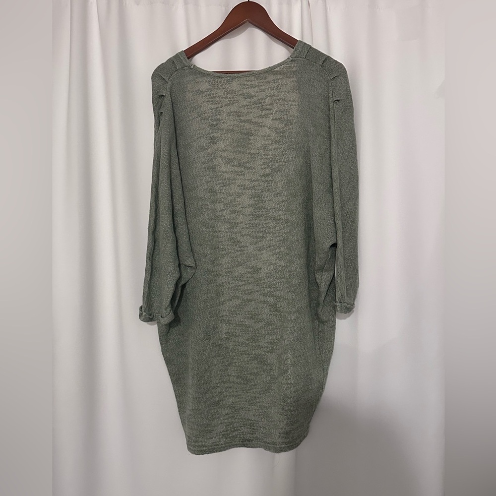Easel Green Open-Front Cardigan - Picture 5 of 6